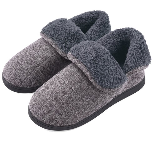 Mens Comfy Fuzzy Ankle High Slippers Memory Foam Booties Outdoor House Shoes - Picture 14 of 14