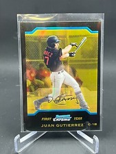 2004 Juan Gutierrez  Bowman Chrome Black Border Gold Refractor Card #283 8/50