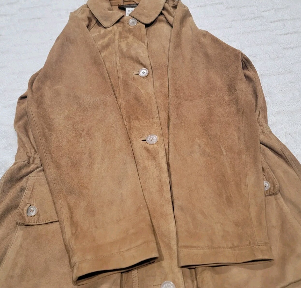 Vintage Loro Piana Suede Leather Chore Jacket Women M… Gem