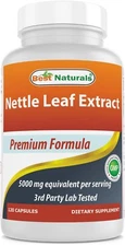 Best Naturals Nettle Leaf Extract 5000 mg Equivalent Per Serving- 120 Capsules
