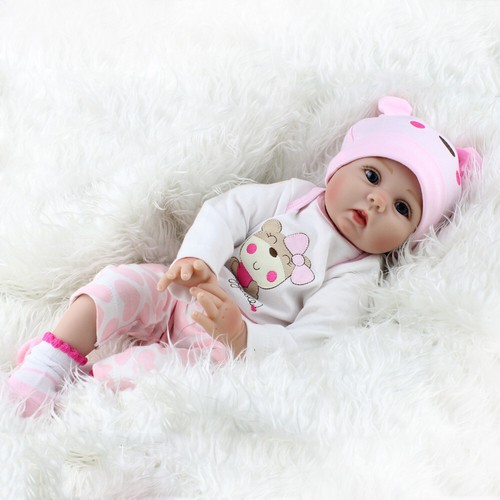 22" Real Reborn Baby Dolls Lifelike Boy/Girl Doll Vinyl Silicone Newborn Gifts - Picture 31 of 32