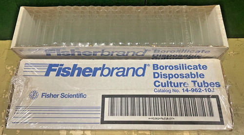 500 Fisher FisherBrand Borosilicate Disposable Culture Tubes 14-962-10J - Picture 1 of 3