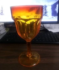 16 oz ORANGE WINE, WATER GOBLET, HARD PASTIC AND DURABLE