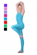 Ruched front sleeveless lycra dance catsuit - mixed colours and sizes