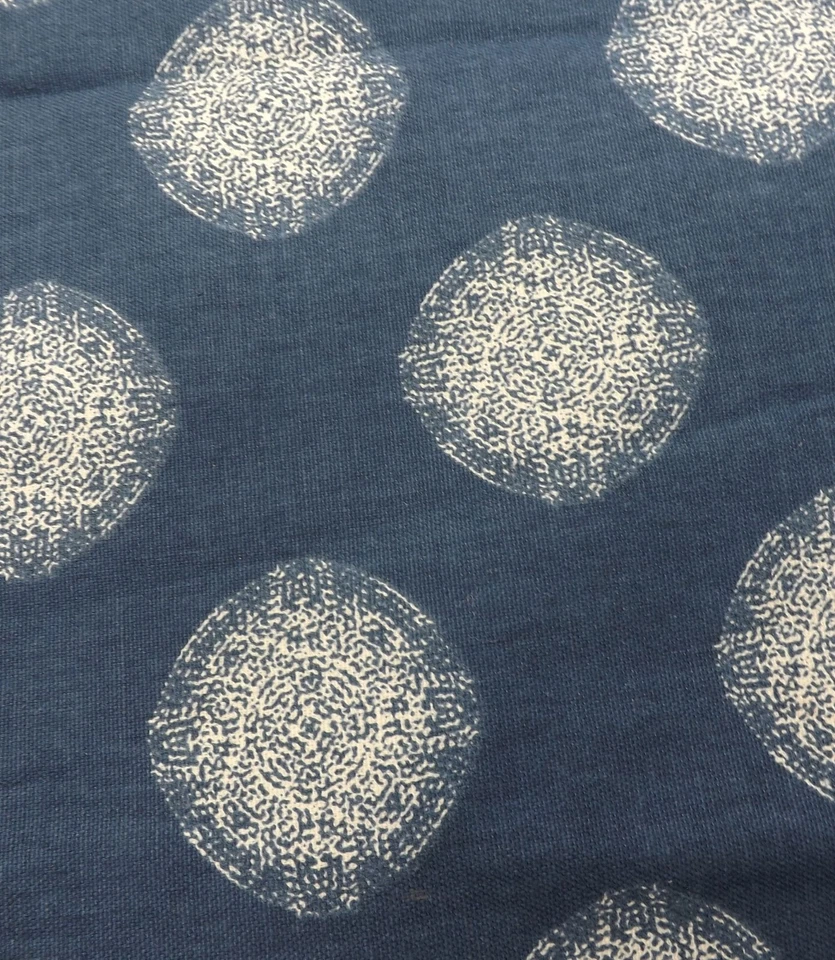 Mill Creek Nate Berkus Denim Blue Medallion Circles Upholstery Fabric 1 1/4 Yd - Image 2 of 4