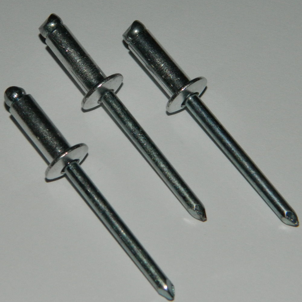 Blindniete ALU/ST Flachkopf 6 x 22 RAL-Pulverbeschichtet Blindniete ALU/ST Flachkopf 6 x 22 RAL-Pulverbeschichtet