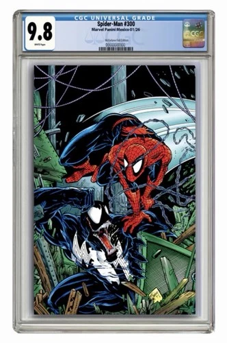 Spider-Man #300 McFarlane Virgin Foil CGC 9.8 Panini Venom ONLY GRADED ON EBAY