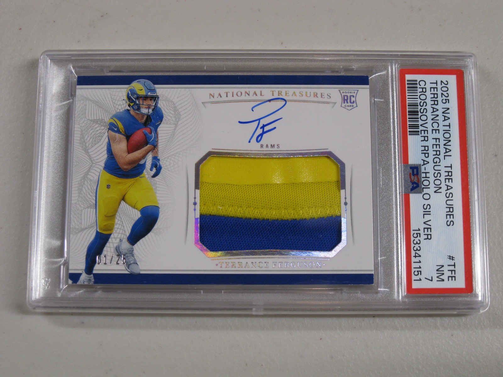 Terrance Ferguson Panini National Treasures Crossover Rookie Patch Autographs #TFE Base