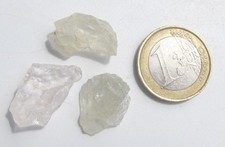 Beryll weiss, Goshenit, 3 Kristalle, Rohedelsteine 35 Ct. (E3287)