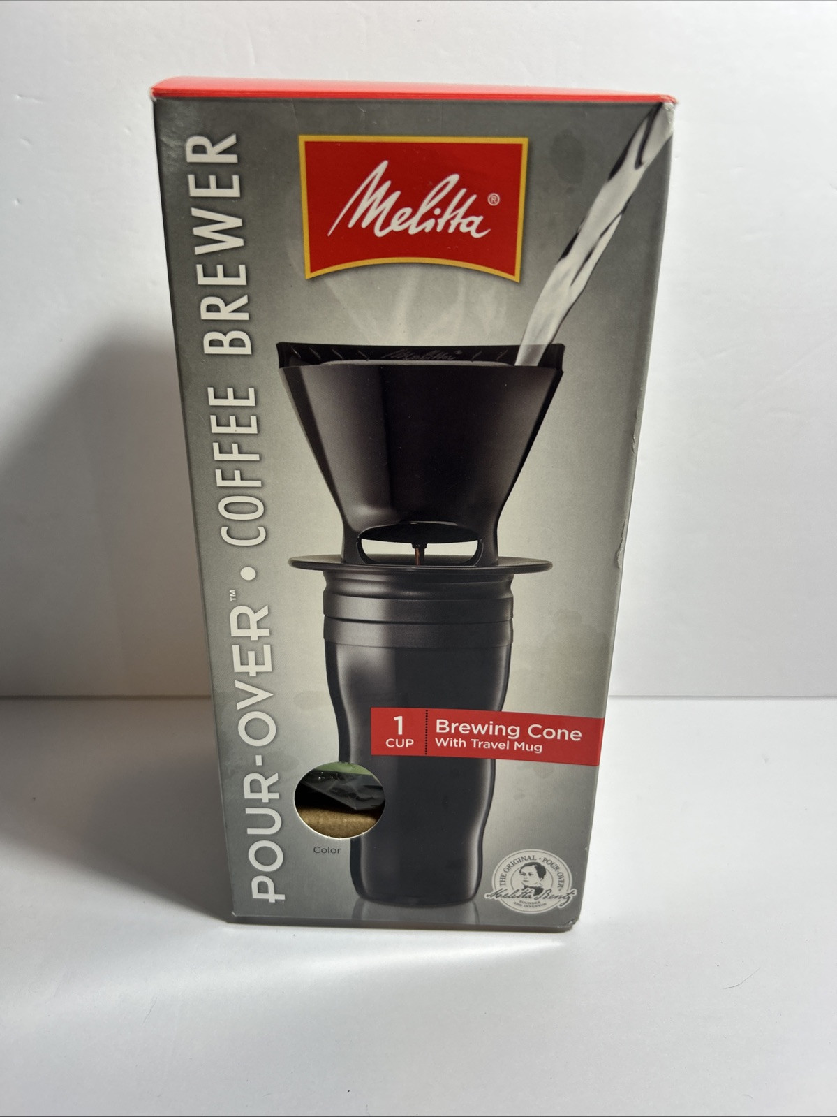Melitta Pour-over Coffee Brewer Mug Cup Ready Set Joe Black 