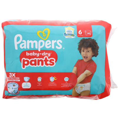 Pampers Baby-Dry Pants Größe 6 Höschenwindeln 13-19 kg 20 Windeln
