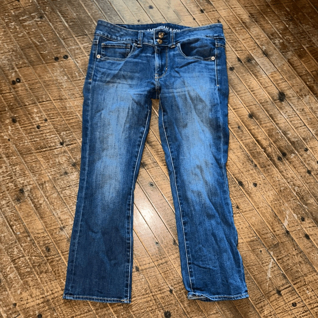 American Eagle distressed basic Artist crop size … - image 2