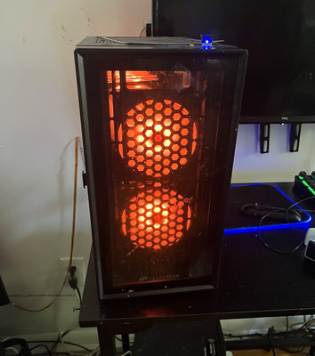 STGAubron Gaming Desktop Tower PC Black RGB Lighting Dedicated Graphics USB 2.0