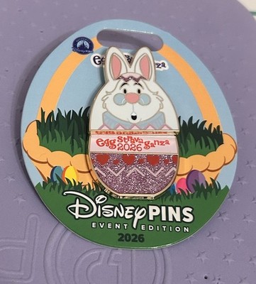 2026 EPCOT Flower & Garden Festival White Rabbit Eggstravaganza Pin - Event Edit
