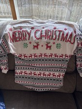 VTG Spirit Jersey Merry Christmas Red Winter Holiday Made In USA Adult XS