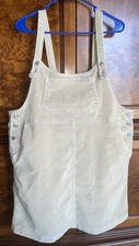American Eagle Corduroy Overall Mini Dress Size XL Khaki Color Adjustable Straps