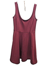 Forever 21 Women Dress Size S Sleeveless Red Polka Dot 1332