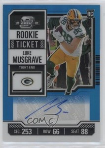2023 Panini Contenders Optic Ticket Teal Prizm /99 Luke Musgrave Rookie Auto RC