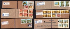 RHODESIA ZIMBABWE REGISTRATION LABELS ON LARGE COVERS' PIECE T99