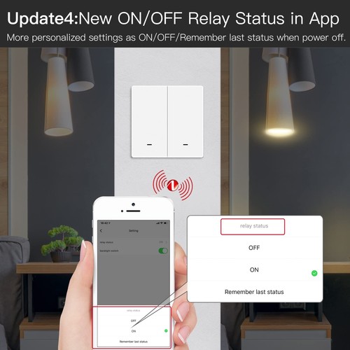 MOES Interrupteur Mural Intelligent Compatible avec Tuya Zigbee 2 Gang Sans Fil - Foto 20 di 24