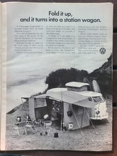 Volkswagen Vw Campmobile Van - Original Magazine Print Ad - Wall Art Volkswagen Vw Campmobile Van - Original Magazine Print Ad - Wall Art