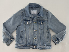 Old Navy Light Blue Denim Trucker Classic Jean Button Pockets Sz 5T Flaw