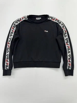 Sweat-shirt à col ras du cou FILA garçon taille S régulier en ruban noir avec... - Photo 1/4