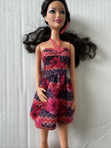 Barbie Fashionistas Raquelle Puppe 2013 Dreamhouse Latina Hispanic Pink Kleid - Bild 3 von 7