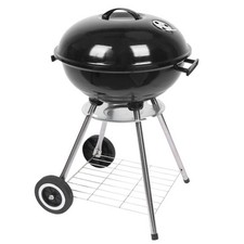 Portable Charcoal Grill 18-Inch with Air Vents Save Space Black for Camping BBQ