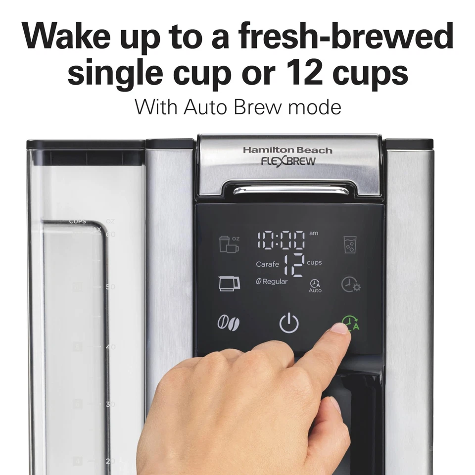 Hamilton Beach FlexBrew Advanced 5-in-1 Programmable 12 Cup Drip and Single S... - Image 4 of 4