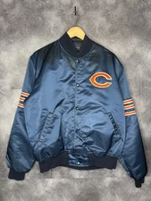 Vintage 90s Chicago Bears Starter Satin Bomber Jacket L