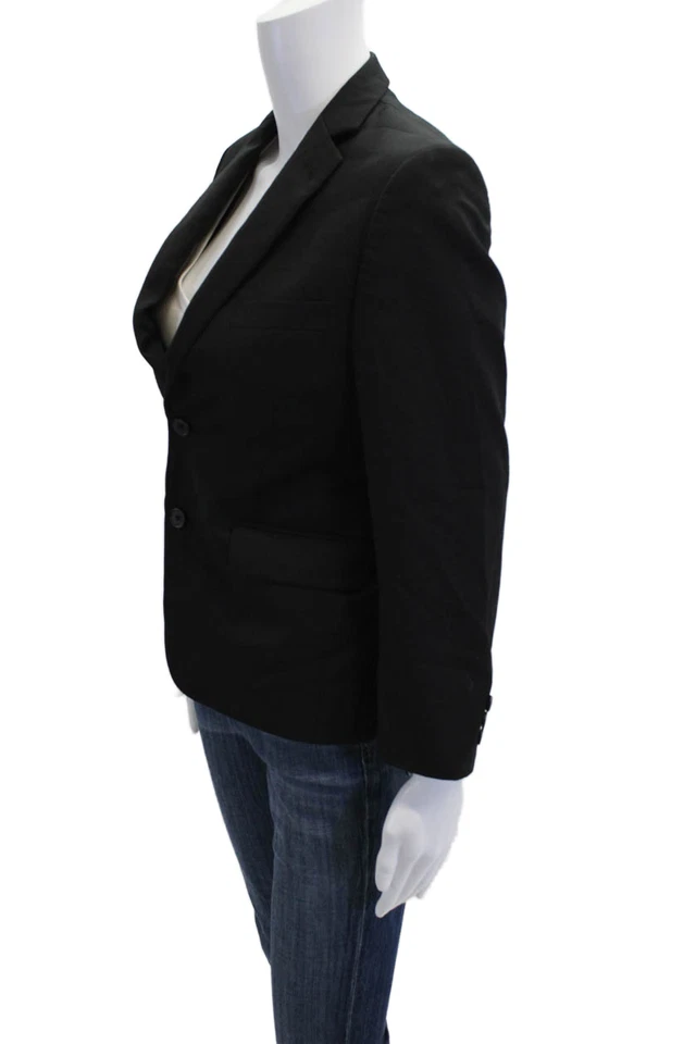 Blazer DKNY Mujer Lana Dos Botones Manga Larga Cuello Negro Talla 12 Foto 2 de 4