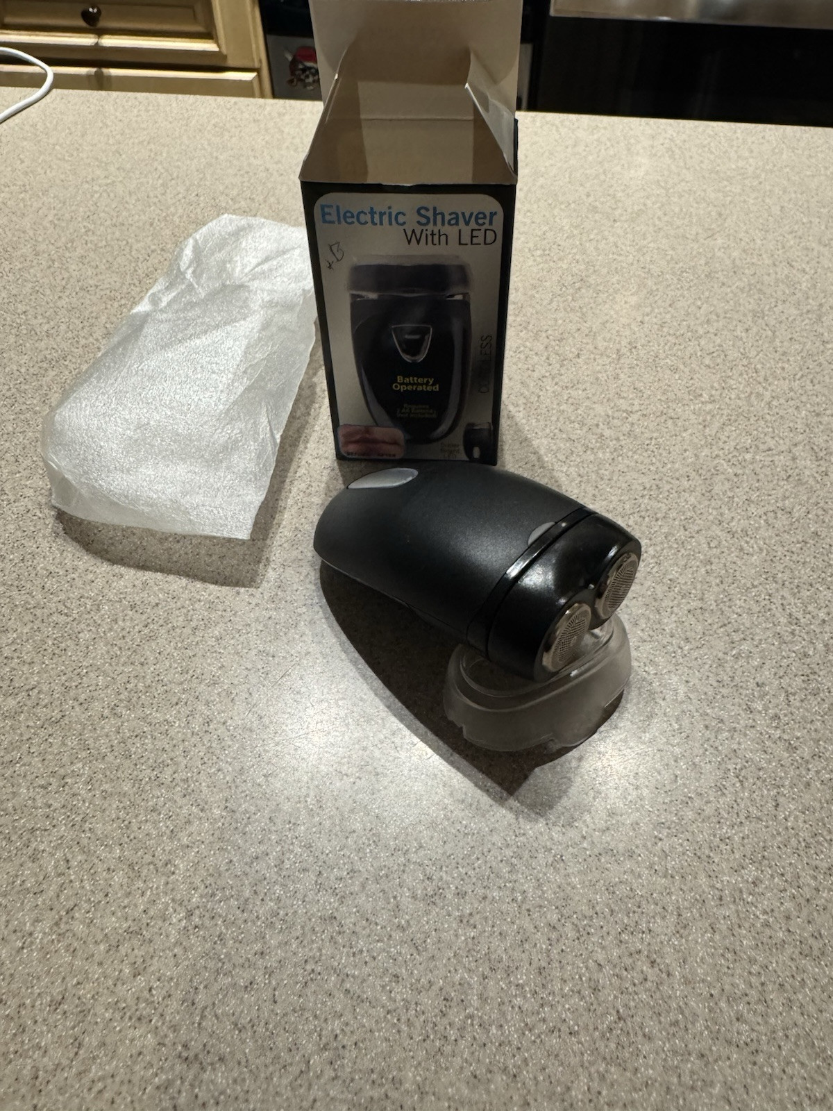 Battery Operated Electric Shaver With LED New