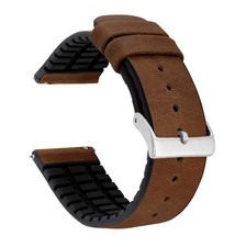 BARTON Leather and Rubber Hybrid Straps with Integrated Quick Release Spring ...