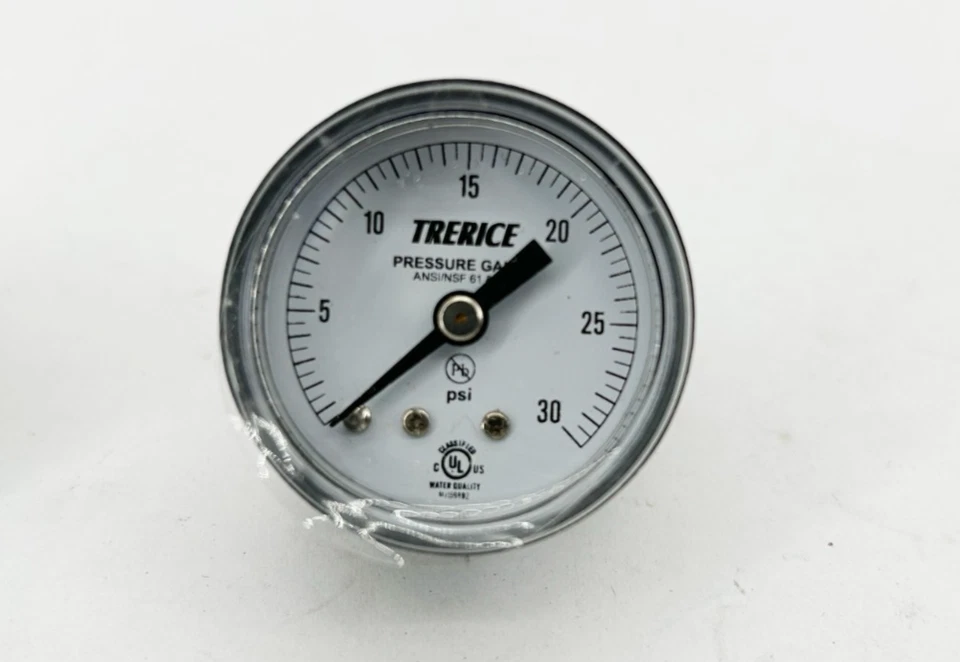 Lot of 2 New Trerice 800B1501BA30 Pressure Gauges 800B 1-1/2" 0-30psi 1/8" CBM - Image 4 of 4