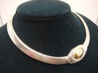 VINTAGE KJL FOR AVON OMEGA NECKLACE DUAL TONE SILVER GOLD ESTATE — photo 8