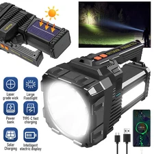 Portable Rechargeable Super Bright LED Searchlight Handheld Spotlight Flashlight