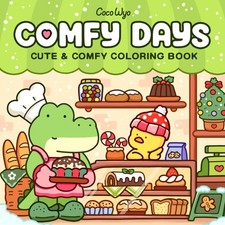 Comfy Days: Coloring Book for Adults and Teens Featuring Super Cute Animal...