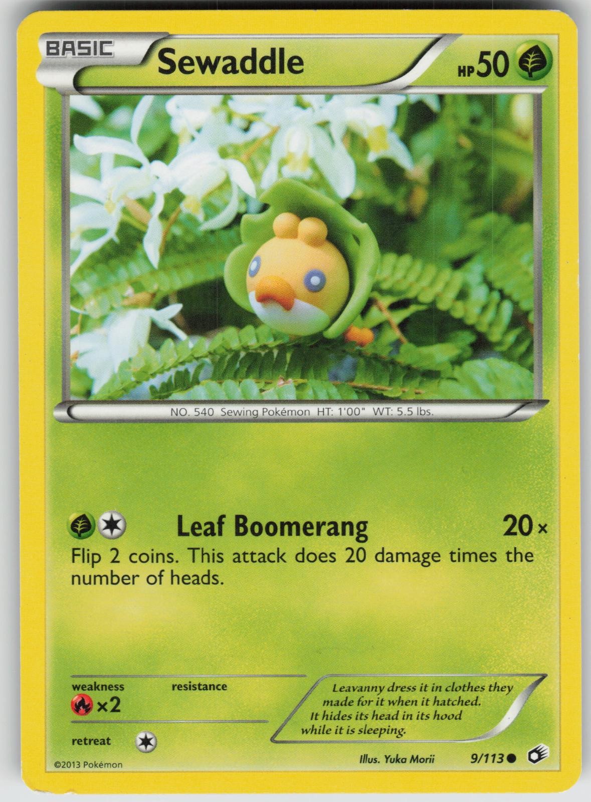 Sewaddle (9) 9/113 Legendary Treasures Pokemon TCG Near Mint