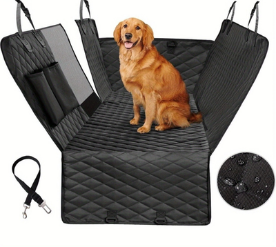 #ad Car Rear Back Seat Cover Pet Dog Cat Protector Waterproof Hammock Mat Seatbelt $46.00
