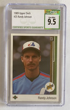 Randy Johnson 1989 Upper Deck RC #25 Star Rookie CSG 9.5 GEM MINT