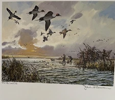 1988 Texas Duck Stamp Print Limited Edition Signed By John P. Cowan