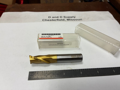 HERTEL E8030036,  9/16''x 1/2''x 1-1/8''x 3-1/8'', HSS, 2-FL, Square End Mill, TiN