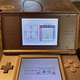 Lot Of 2 Pink Metallic Nintendo DS Lite Consoles Tested Working With Chargers