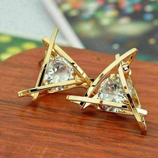 2Ct Round Cut Lab-Created Diamond Solitaire Stud Earring 14K Yellow Gold Plated