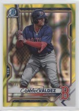 2021 Bowman Draft Chrome Yellow Lava Refractor 57/75 Freddy Valdez #BDC-96 0c6