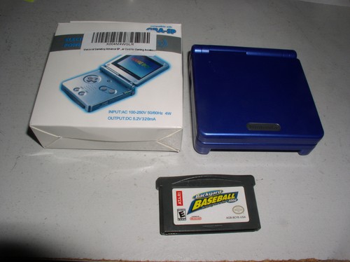 Nintendo Gameboy Advance GBA SP Handheld-Systemkonsole Kobaltblau mit Spiel
