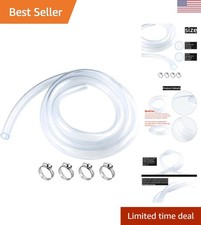 Durable 50 Ft Clear PVC Tubing 1/2" ID x 5/8" OD - Ideal for Aquariums  Gardens