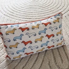 Nutmeg Dachshund / Sausage Dog Bolster Scatter Cushion ~ 50 x 30cm