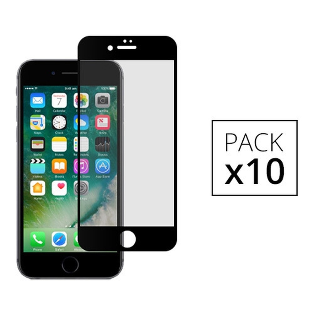 Verre trempé Full Cover iPhone 6 lot de 10 protections écran noir en verre ultra résistant
